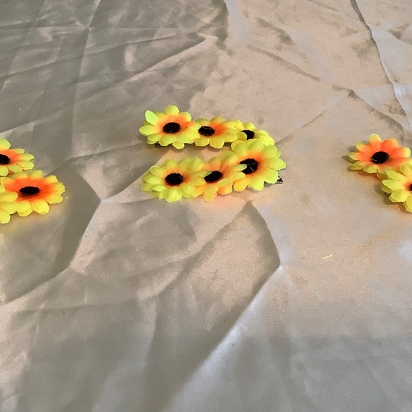 set of 2 medium sunflower alligator clips - Picture 3 of 6